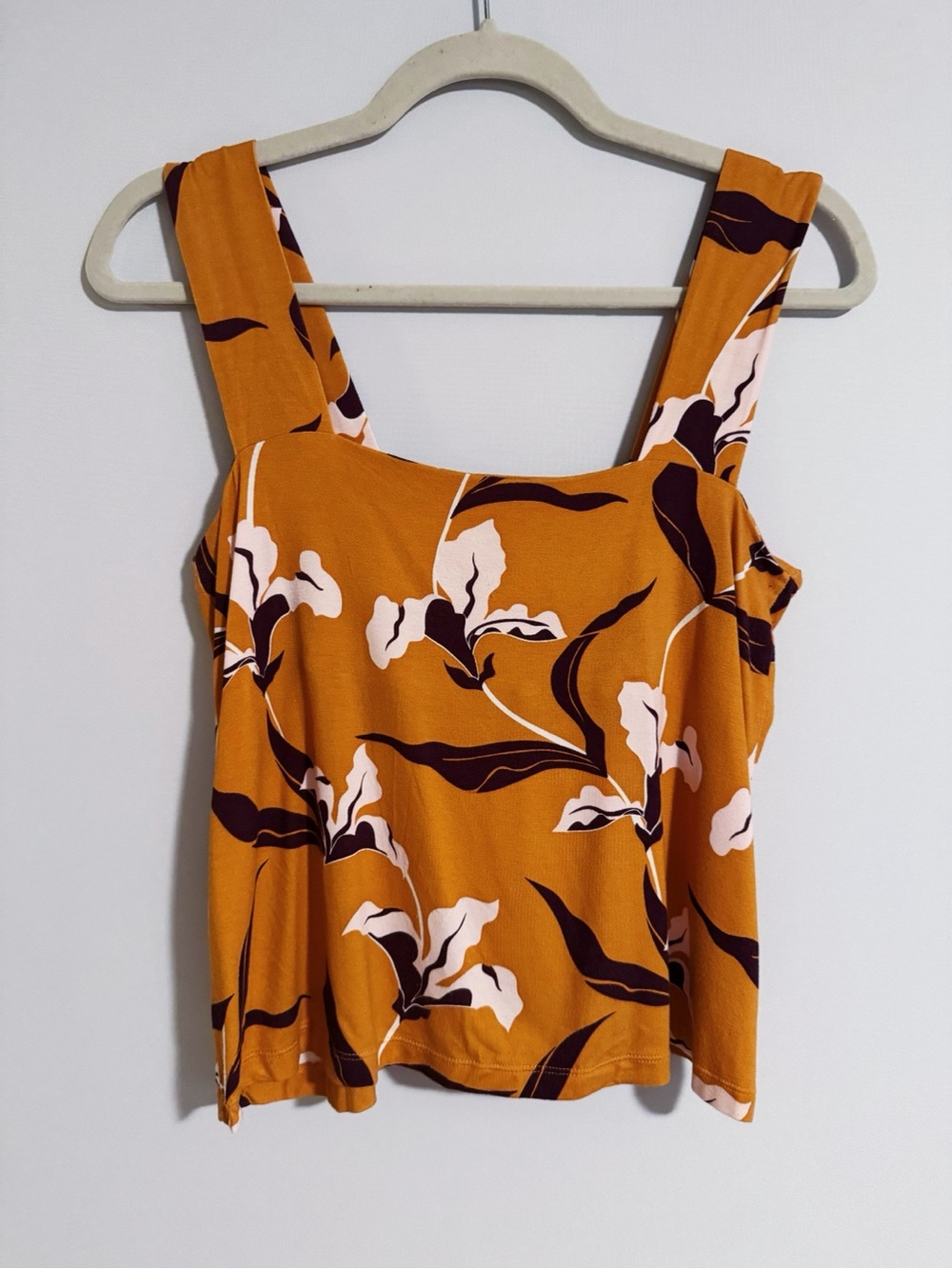 Ava Sky - Orange Orchid Print Tank Top